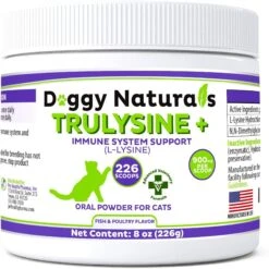Pet Health Pharma Doggy Naturals Trulysine+ Powder Immune Supplement For Cats, 8-oz