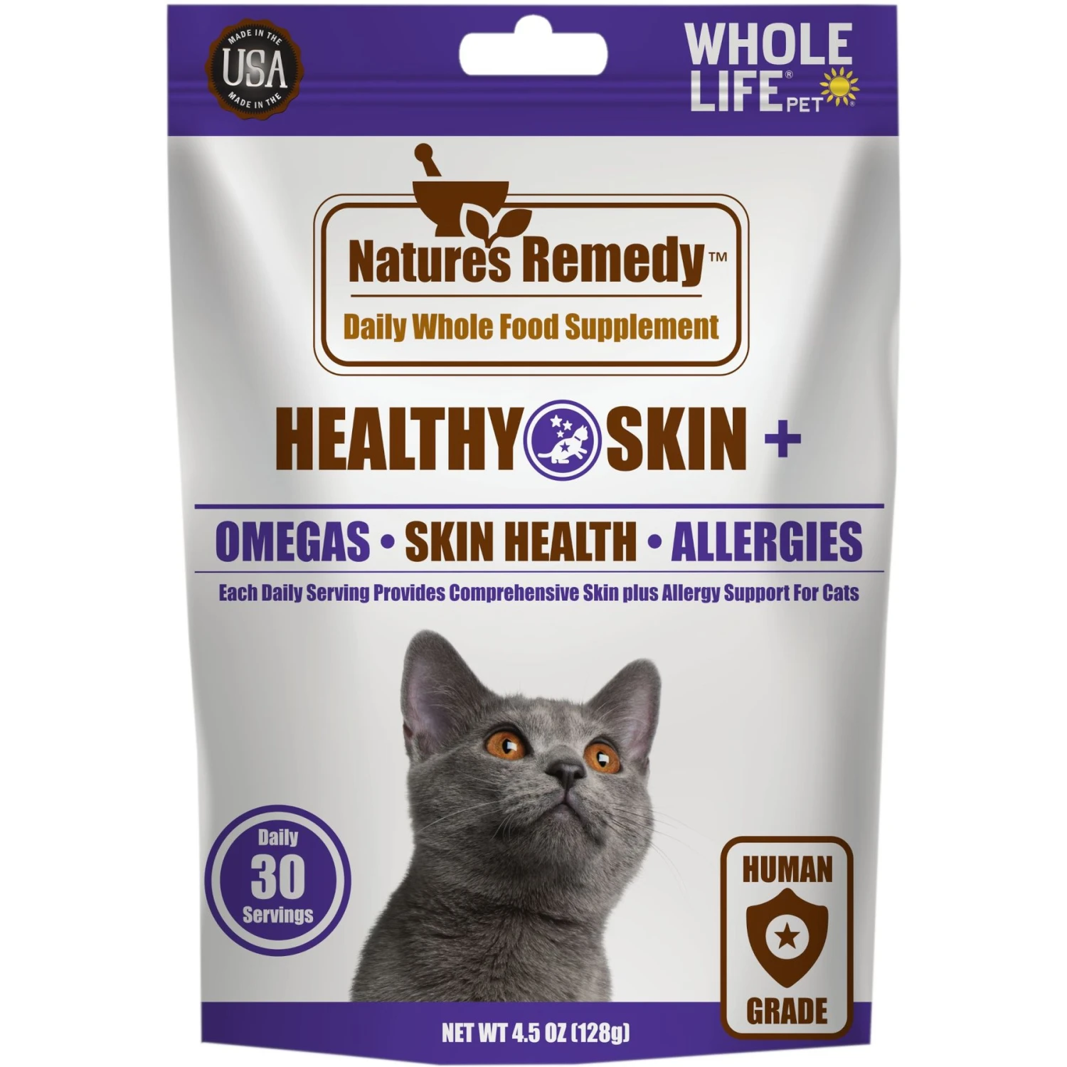 Whole Life Nature's Remedy Skin & Allergy Support Whole Food Cat Supplement, 4.5-oz Bag 3 Whole Life Nature's Remedy Skin & Allergy Support Whole Food Cat Supplement, 4.5-oz Bag