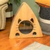 Armarkat Real Wood Triangular Cat Condo, Natural Beige, 22-in -Trixie || Catit || Nature's Miracle Shop 515614 MAIN. AC SS1800 V1649352090