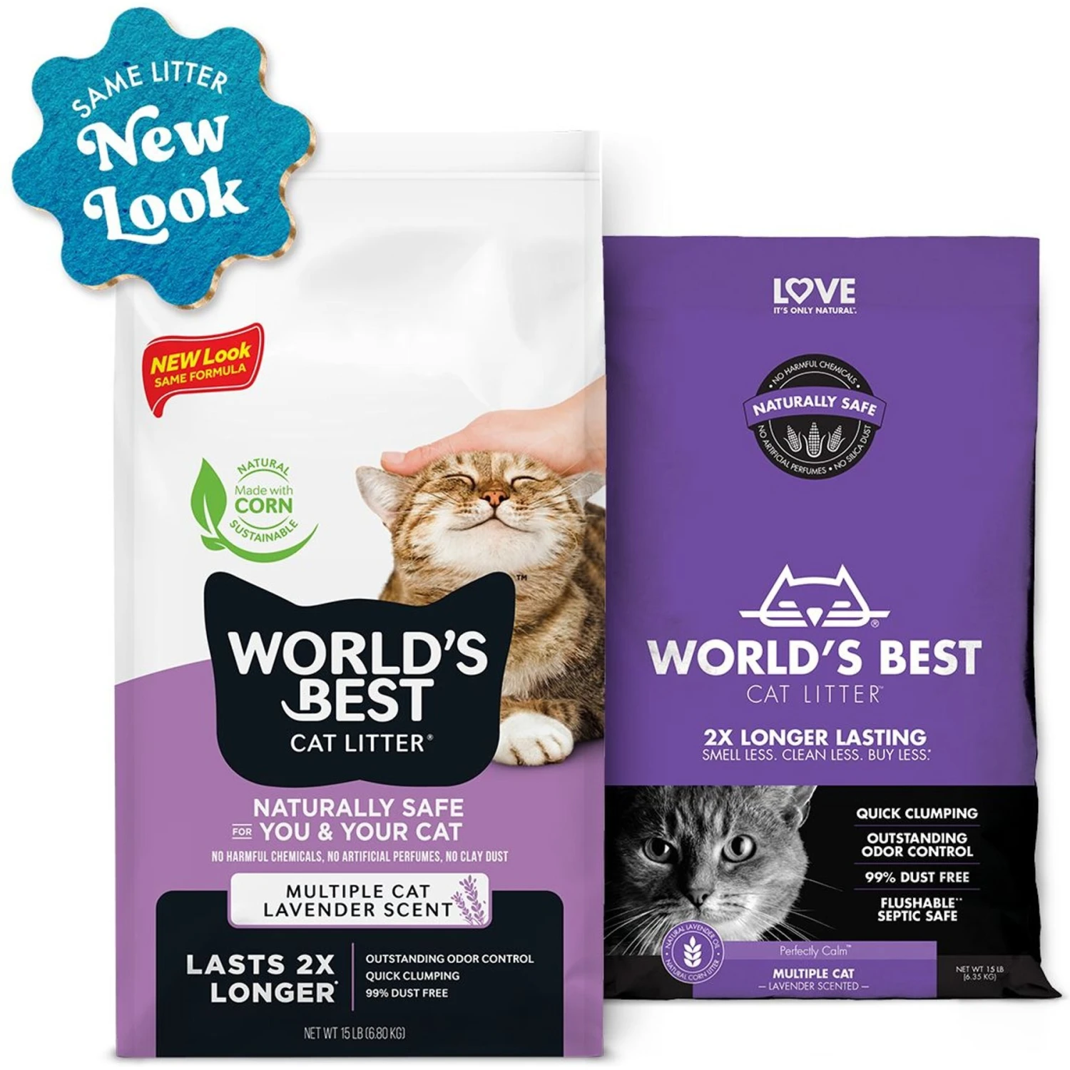 World's Best Lavender Scented Clumping Corn Cat Litter 4 World's Best Lavender Scented Clumping Corn Cat Litter - Image 2