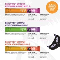 Tiki Cat Stix Variety Pouch Grain-Free Cat Treat, 6 Count -Trixie || Catit || Nature's Miracle Shop 526454 PT2. AC SS1800 V1651536388