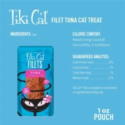 Tiki Cat Tuna Filet Grain-Free Cat Treats, 1-oz Bag, Pack Of 12 -Trixie || Catit || Nature's Miracle Shop 526470 PT3. AC SS1800 V1652907098