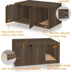 Way Basics Katville Litter Box Enclosure -Trixie || Catit || Nature's Miracle Shop 530510 PT2. AC SS1800 V1652769436