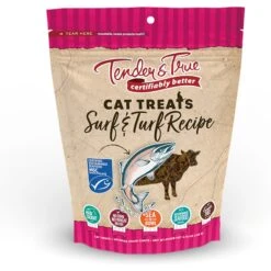 Tender & True Surf & Turf Grain-Free Cat Treats, 3.75-oz Bag