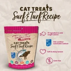 Tender & True Surf & Turf Grain-Free Cat Treats, 3.75-oz Bag -Trixie || Catit || Nature's Miracle Shop 534710 PT3. AC SS1800 V1652770930