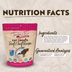 Tender & True Surf & Turf Grain-Free Cat Treats, 3.75-oz Bag -Trixie || Catit || Nature's Miracle Shop 534710 PT4. AC SS1800 V1657658788