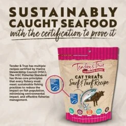 Tender & True Surf & Turf Grain-Free Cat Treats, 3.75-oz Bag -Trixie || Catit || Nature's Miracle Shop 534710 PT5. AC SS1800 V1652772464