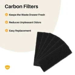 Litter-Robot 3 Cat Litter Box Carbon Filters, 6 Count -Trixie || Catit || Nature's Miracle Shop 535294 PT2. AC SS1800 V1657658791
