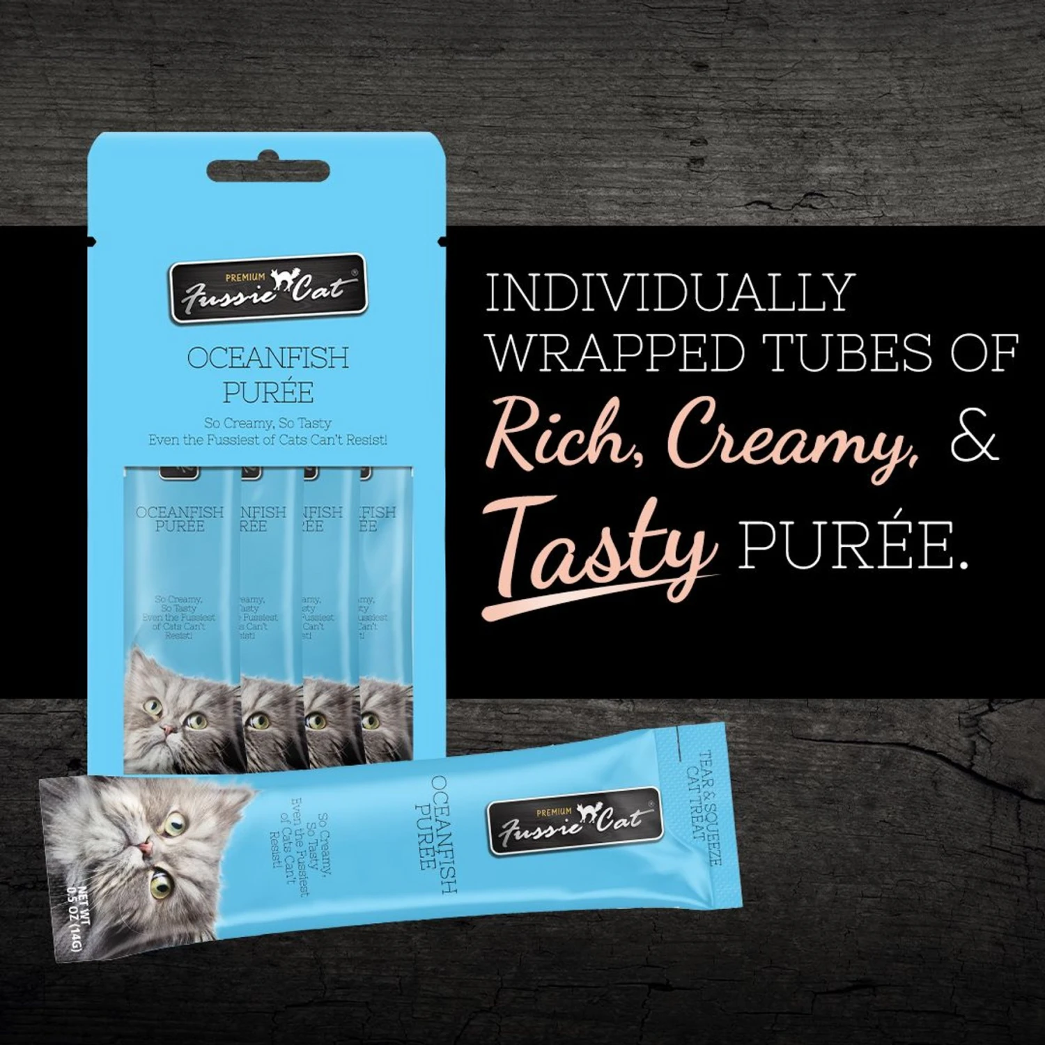 Fussie Cat Ocean Fish Puree Lickable Cat Treats, 2-oz Pouch 4 Fussie Cat Ocean Fish Puree Lickable Cat Treats, 2-oz Pouch - Image 2