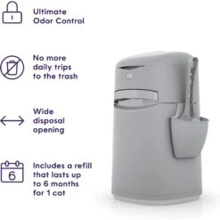 Litter Genie Easy Roll Pail Cat Litter Disposal -Trixie || Catit || Nature's Miracle Shop 573662 PT2. AC SS1800 V1667327469