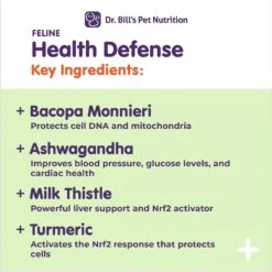 Dr. Bill's Pet Nutrition Feline Health Defense Cat Supplement Powder, 60-gm Pouch 12 Dr. Bill's Pet Nutrition Feline Health Defense Cat Supplement Powder, 60-gm Pouch -Trixie || Catit || Nature's Miracle Shop 577478 PT2. AC SS1800 V1674240690