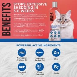 Shed-X Dermaplex Shed Control Nutritional Supplement For Cats -Trixie || Catit || Nature's Miracle Shop 58596 PT2. AC SS1800 V1635896161