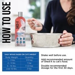 Shed-X Dermaplex Shed Control Nutritional Supplement For Cats -Trixie || Catit || Nature's Miracle Shop 58596 PT4. AC SS1800 V1635912752