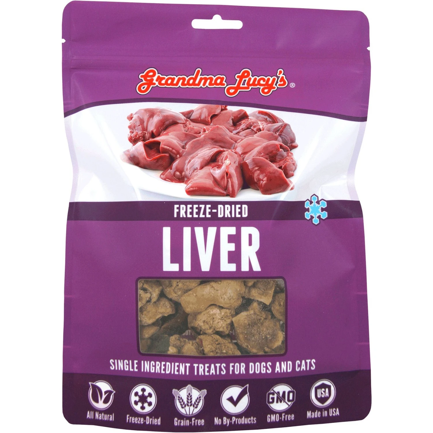 Grandma Lucy's Freeze-Dried Singles Liver Dog & Cat Treats 3 Grandma Lucy's Freeze-Dried Singles Liver Dog & Cat Treats