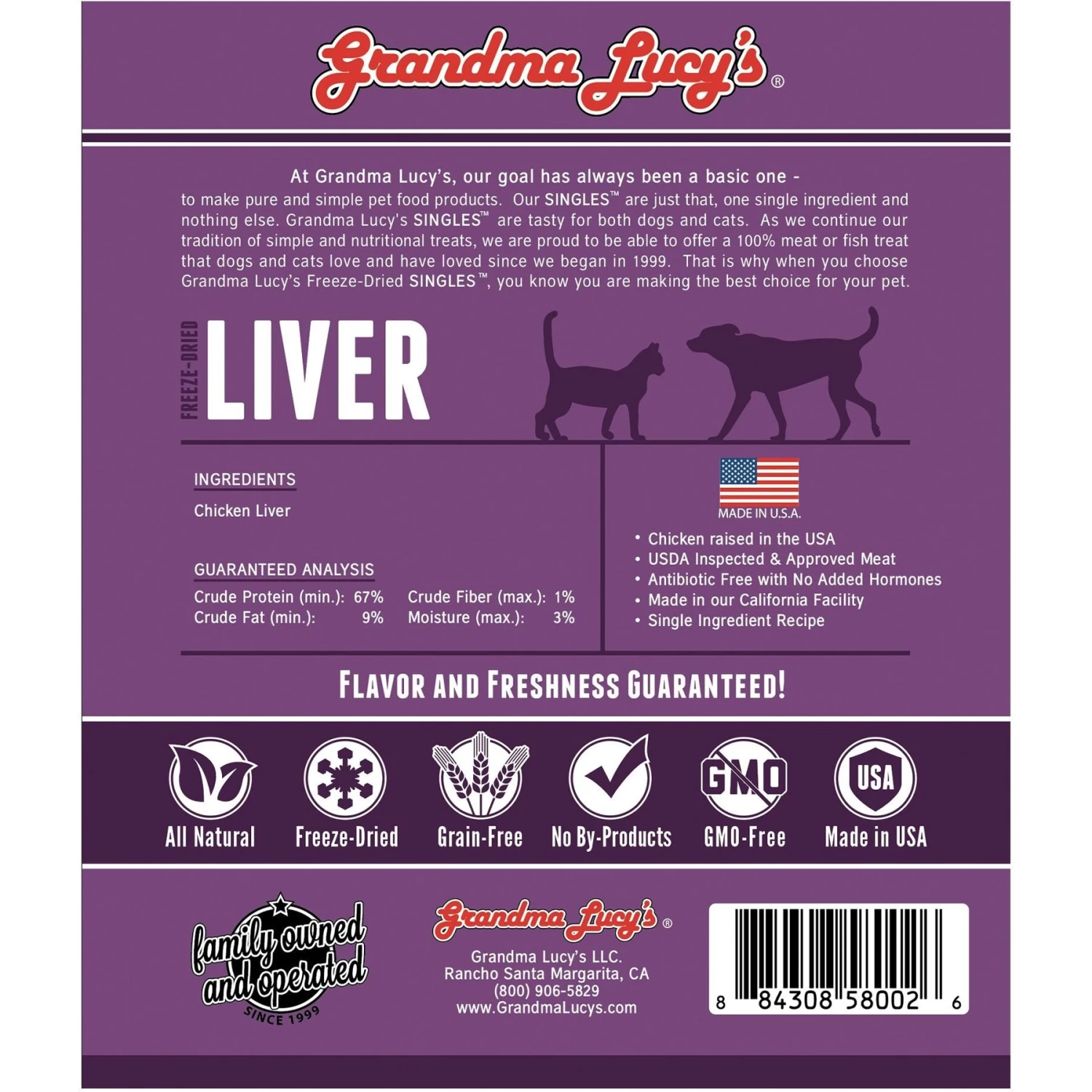 Grandma Lucy's Freeze-Dried Singles Liver Dog & Cat Treats 4 Grandma Lucy's Freeze-Dried Singles Liver Dog & Cat Treats - Image 2