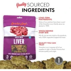 Grandma Lucy's Freeze-Dried Singles Liver Dog & Cat Treats 12 Grandma Lucy's Freeze-Dried Singles Liver Dog & Cat Treats -Trixie || Catit || Nature's Miracle Shop 59558 PT3. AC SS1800 V1676648119