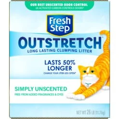 Fresh Step Outstretch Simply Unscented Cat Litter, 26-lb Box 18 Fresh Step Outstretch Simply Unscented Cat Litter, 26-lb Box -Trixie || Catit || Nature's Miracle Shop 605102 PT7. AC SS1800 V1694463426