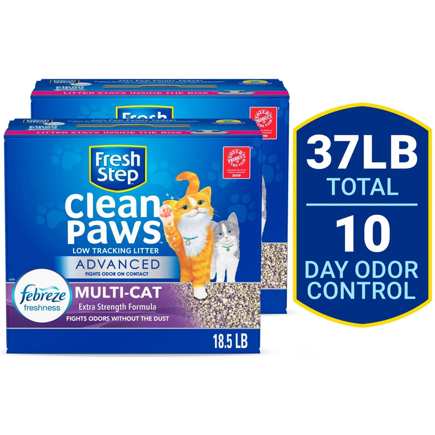 Fresh Step Advanced Clean Paws Multi Cat Litter, 18.5-lb Box, 2 Count 3 Fresh Step Advanced Clean Paws Multi Cat Litter, 18.5-lb Box, 2 Count