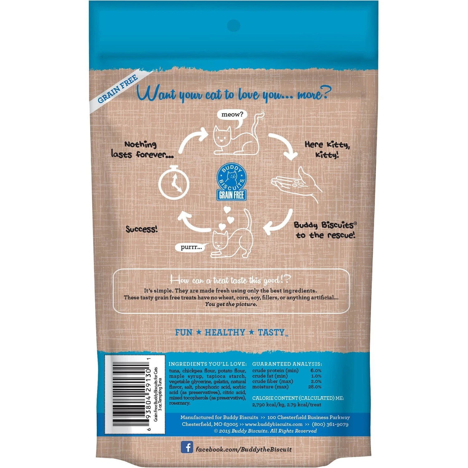 Buddy Biscuits Grain-Free With Tempting Tuna Cat Treats 5 Buddy Biscuits Grain-Free With Tempting Tuna Cat Treats - Image 3
