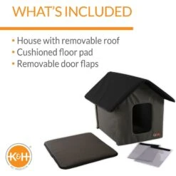 K&H Pet Products Outdoor Unheated Kitty House Cat Shelter -Trixie || Catit || Nature's Miracle Shop 611894 PT2. AC SS1800 V1659483701