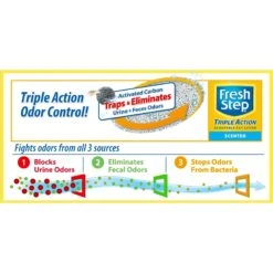 Fresh Step Triple Action Scented Clumping Clay Cat Litter + 2 Items 11 Fresh Step Triple Action Scented Clumping Clay Cat Litter + 2 Items -Trixie || Catit || Nature's Miracle Shop 613078 PT2. AC SS1800 V1669929024