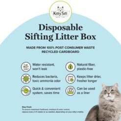 Kitty Sift Disposable Sifting Cat Litter Box Kit -Trixie || Catit || Nature's Miracle Shop 613294 PT7. AC SS1800 V1663712098