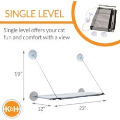 K&H Pet Products Window Lounger Cat Perch, Natural, 12x23-in -Trixie || Catit || Nature's Miracle Shop 613502 PT1. AC SS1800 V1659709762