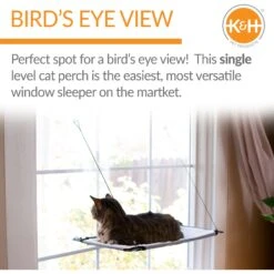 K&H Pet Products Window Lounger Cat Perch, Natural, 12x23-in -Trixie || Catit || Nature's Miracle Shop 613502 PT3. AC SS1800 V1661972988