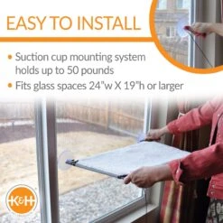 K&H Pet Products Window Lounger Cat Perch, Natural, 12x23-in -Trixie || Catit || Nature's Miracle Shop 613502 PT4. AC SS1800 V1659709709