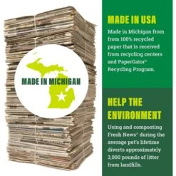 Fresh News Unscented Non-Clumping Paper Cat Litter -Trixie || Catit || Nature's Miracle Shop 61630 PT7. AC SS1800 V1667517609