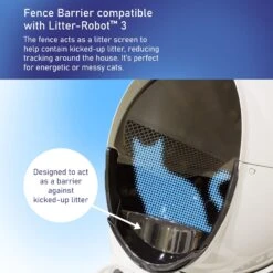 Pet Standard Fence & Litter Barrier Compatible With Litter-Robot 3 Cat Litter Box Mat -Trixie || Catit || Nature's Miracle Shop 618158 PT2. AC SS1800 V1659821456