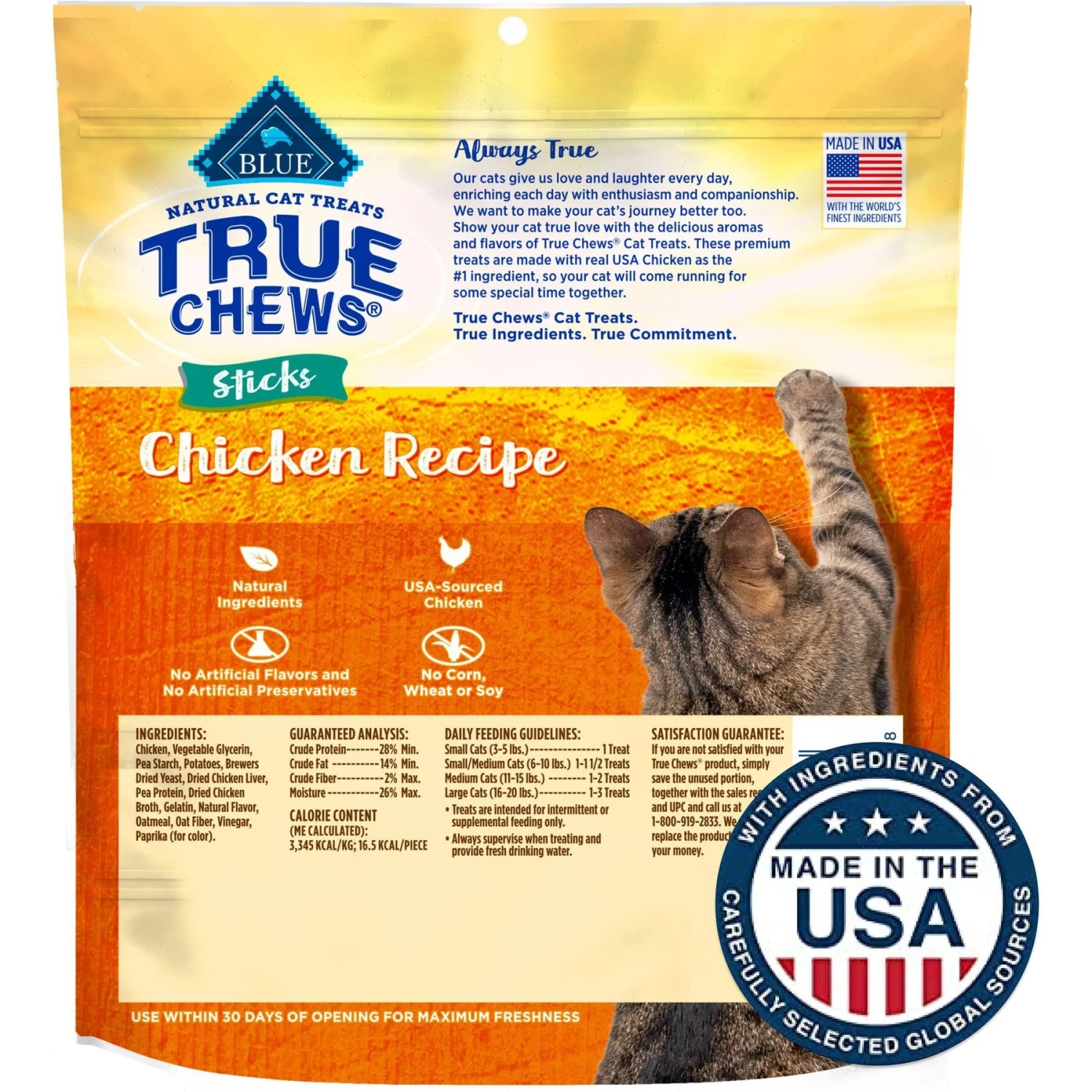 Blue Buffalo True Chews Sticks Natural Chicken Cat Treats 4 Blue Buffalo True Chews Sticks Natural Chicken Cat Treats - Image 2