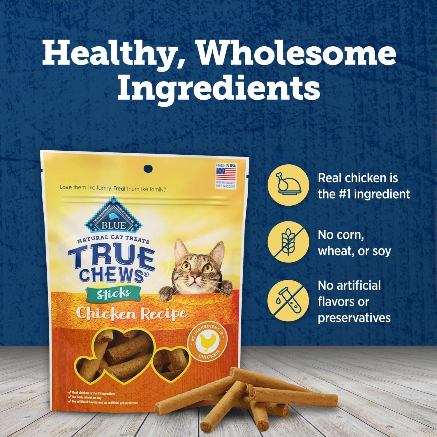 Blue Buffalo True Chews Sticks Natural Chicken Cat Treats 9 Blue Buffalo True Chews Sticks Natural Chicken Cat Treats - Image 7