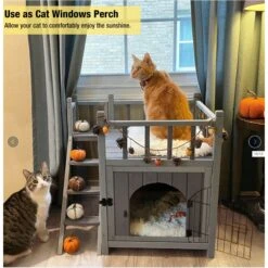 Aivituvin Outdoor & Indoor Cat House -Trixie || Catit || Nature's Miracle Shop 631918 PT4. AC SS1800 V1681827758