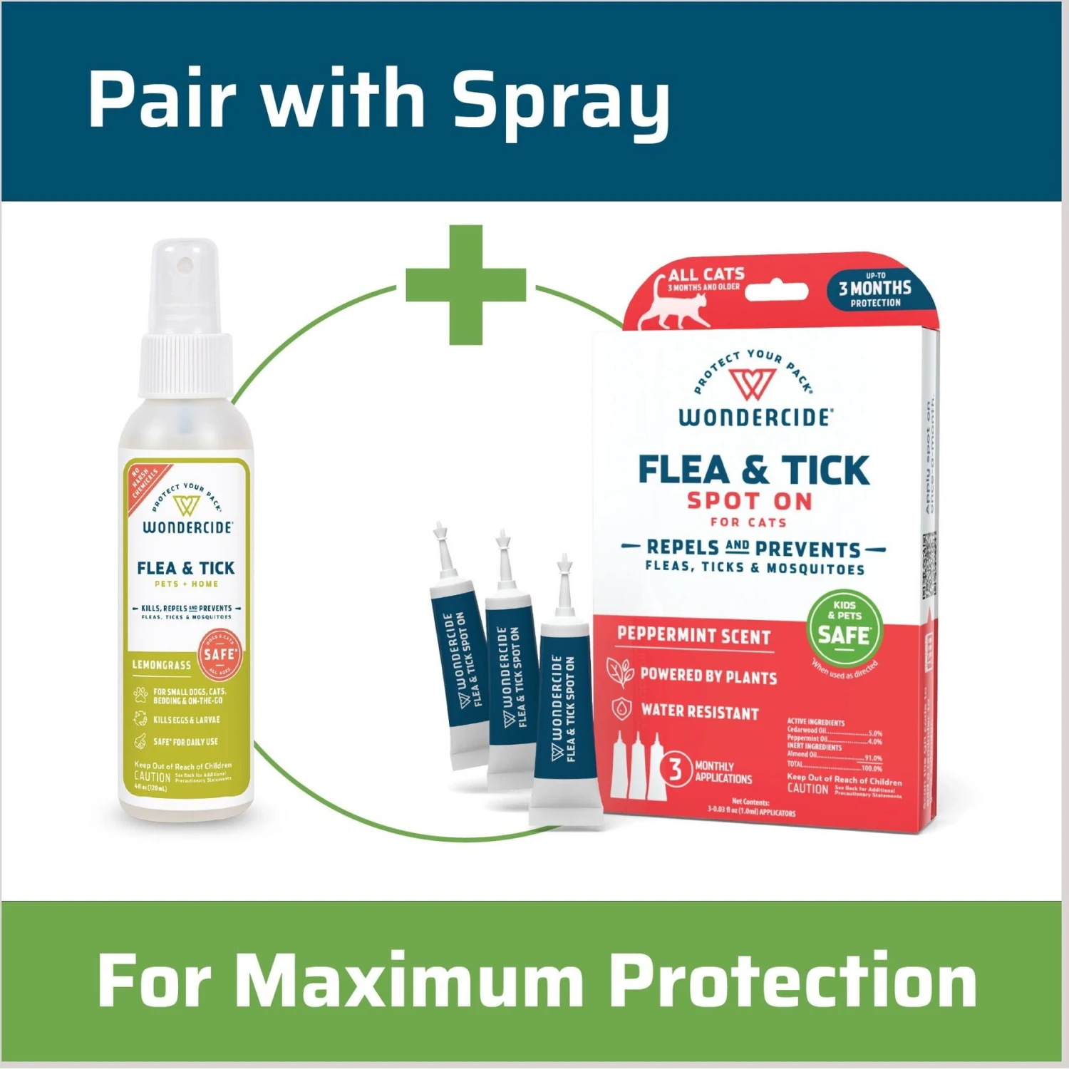 Wondercide Spot-On Peppermint Flea & Tick Spot Treatment For Cats, 3 Doses (3-mos. Supply) 9 Wondercide Spot-On Peppermint Flea & Tick Spot Treatment For Cats, 3 Doses (3-mos. Supply) - Image 7