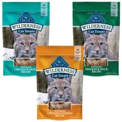Blue Buffalo Wilderness Chicken & Turkey Grain-Free Cat Treats + 2 Items