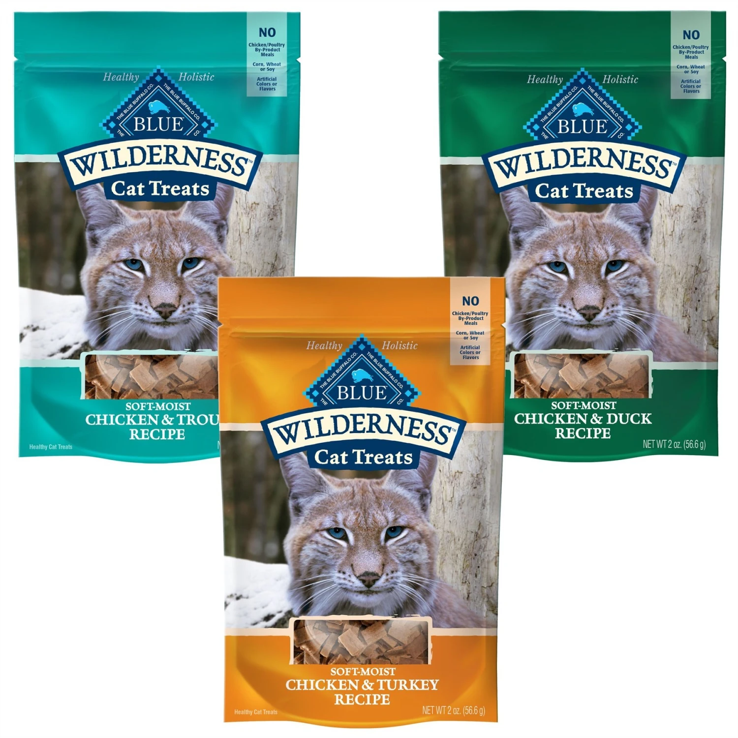 Blue Buffalo Wilderness Chicken & Turkey Grain-Free Cat Treats + 2 Items 3 Blue Buffalo Wilderness Chicken & Turkey Grain-Free Cat Treats + 2 Items