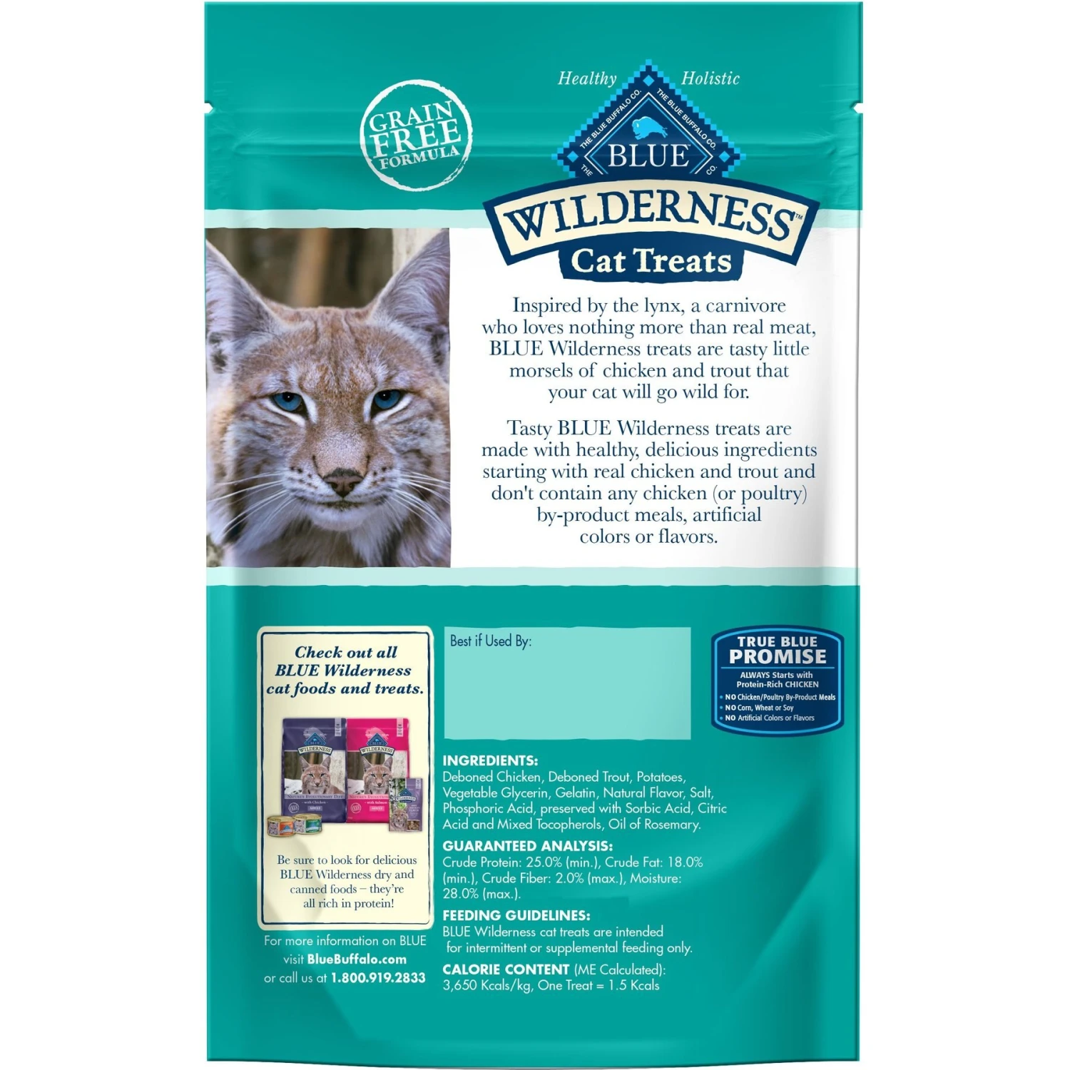 Blue Buffalo Wilderness Chicken & Turkey Grain-Free Cat Treats + 2 Items 5 Blue Buffalo Wilderness Chicken & Turkey Grain-Free Cat Treats + 2 Items - Image 3