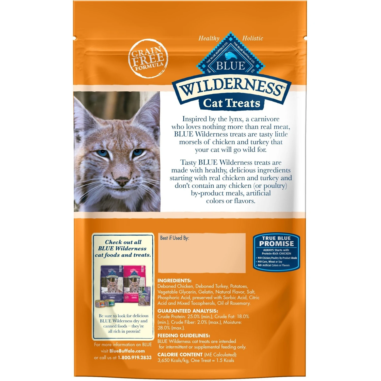 Blue Buffalo Wilderness Chicken & Turkey Grain-Free Cat Treats + 2 Items 8 Blue Buffalo Wilderness Chicken & Turkey Grain-Free Cat Treats + 2 Items - Image 6