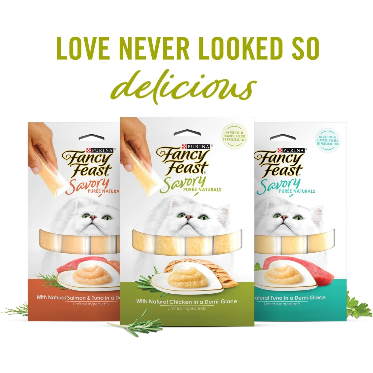 Fancy Feast Savory Puree Naturals Chicken Flavored In A Demi-Glace Squeezable Lickable Adult Cat Treats, 0.35-oz Tube 10 Fancy Feast Savory Puree Naturals Chicken Flavored In A Demi-Glace Squeezable Lickable Adult Cat Treats, 0.35-oz Tube - Image 8