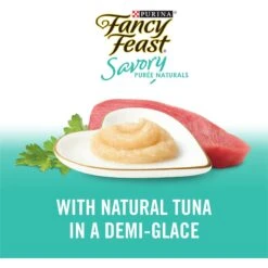 Fancy Feast Savory Puree Naturals Tuna Flavored In A Demi-Glace Squeezable Lickable Adult Cat Treats, 0.35-oz Tube -Trixie || Catit || Nature's Miracle Shop 645790 PT2. AC SS1800 V1664834388