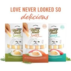 Fancy Feast Savory Puree Naturals Salmon & Tuna Flavored In A Demi-Glace Squeezable Lickable Adult Cat Treats, 0.35-oz Tube 18 Fancy Feast Savory Puree Naturals Salmon & Tuna Flavored In A Demi-Glace Squeezable Lickable Adult Cat Treats, 0.35-oz Tube -Trixie || Catit || Nature's Miracle Shop 645806 PT7. AC SS1800 V1664894695