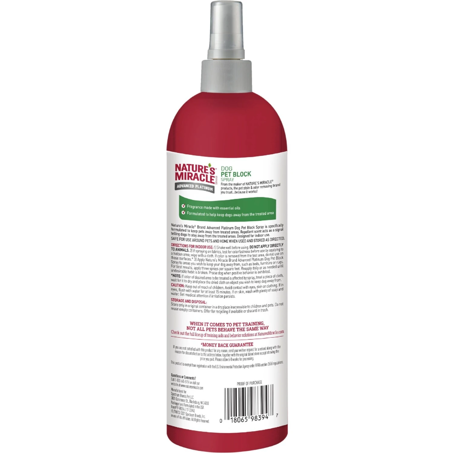Nature's Miracle Pet Block Repellent Spray 4 Nature's Miracle Pet Block Repellent Spray - Image 2
