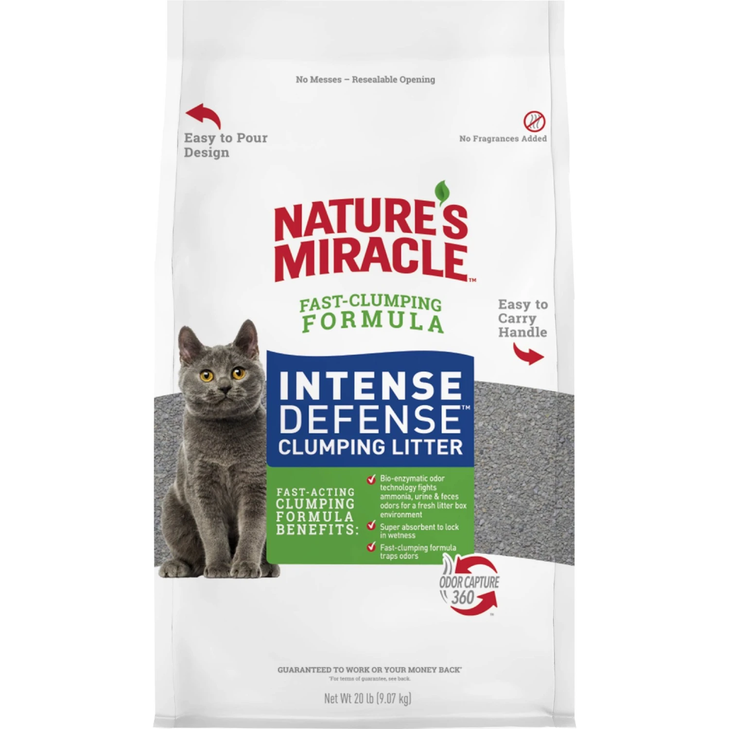 Nature's Miracle Intense Defense Unscented Clumping Clay Cat Litter 3 Nature's Miracle Intense Defense Unscented Clumping Clay Cat Litter