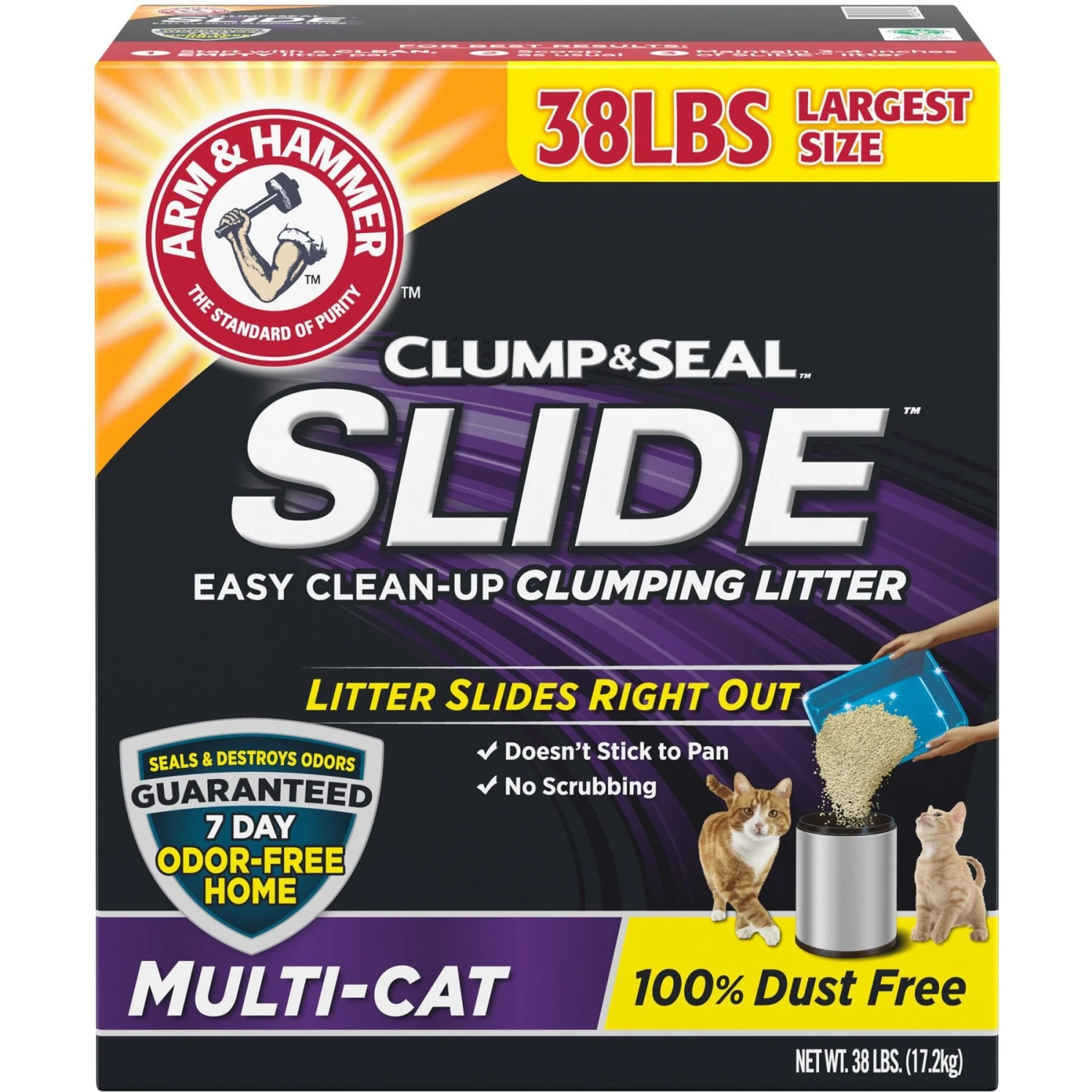 Arm & Hammer Litter Baking Soda Double Duty Cat Litter Deodorizer & Arm & Hammer Litter Slide Multi-Cat Scented Clumping Clay Cat Litter 8 Arm & Hammer Litter Baking Soda Double Duty Cat Litter Deodorizer & Arm & Hammer Litter Slide Multi-Cat Scented Clumping Clay Cat Litter - Image 6
