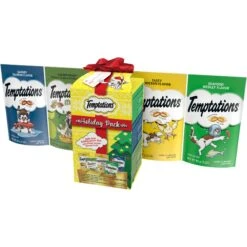 Temptations Holiday Variety Pack Adult Cat Treats, 3-oz Pouch, Case Of 5