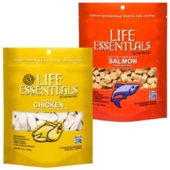 Cat-Man-Doo Life Essentials Wild Alaskan Salmon Freeze-Dried Cat & Dog Treats & Cat-Man-Doo Life Essentials Chicken Freeze-Dried Cat & Dog Treats