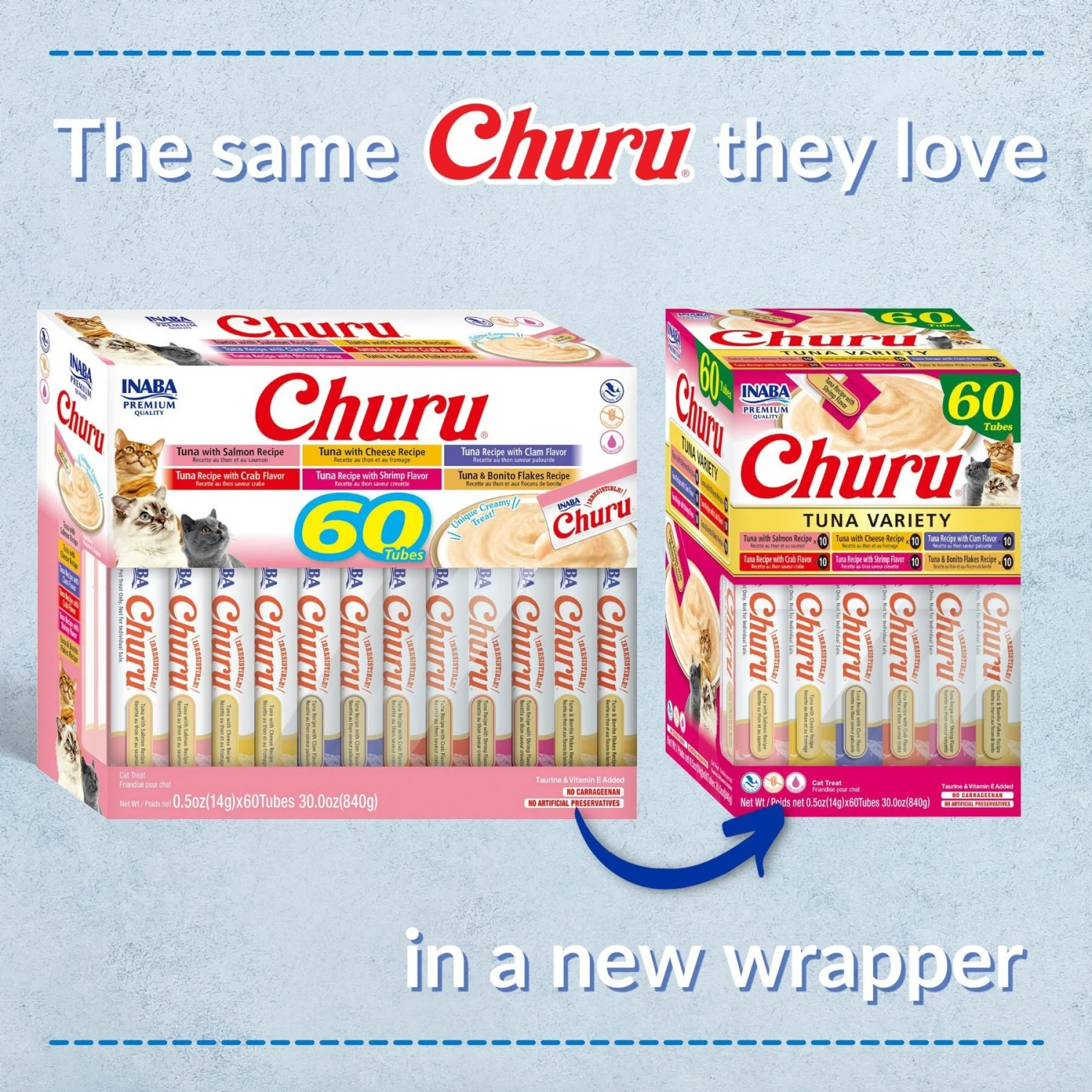 Inaba Churu Tuna Variety Creamy Puree Grain-Free Lickable Cat Treats 5 Inaba Churu Tuna Variety Creamy Puree Grain-Free Lickable Cat Treats - Image 3