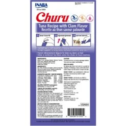 Inaba Churu Tuna Recipe With Clam Flavor Creamy Puree Grain-Free Lickable Cat Treats, 0.5-oz Tube, 4 Count -Trixie || Catit || Nature's Miracle Shop 666870 PT1. AC SS1800 V1665606362