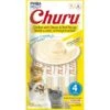 Inaba Churu Chicken With Cheese & Beef Recipe Creamy Puree Grain-Free Lickable Cat Treats